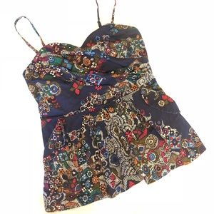 Floral bustier top